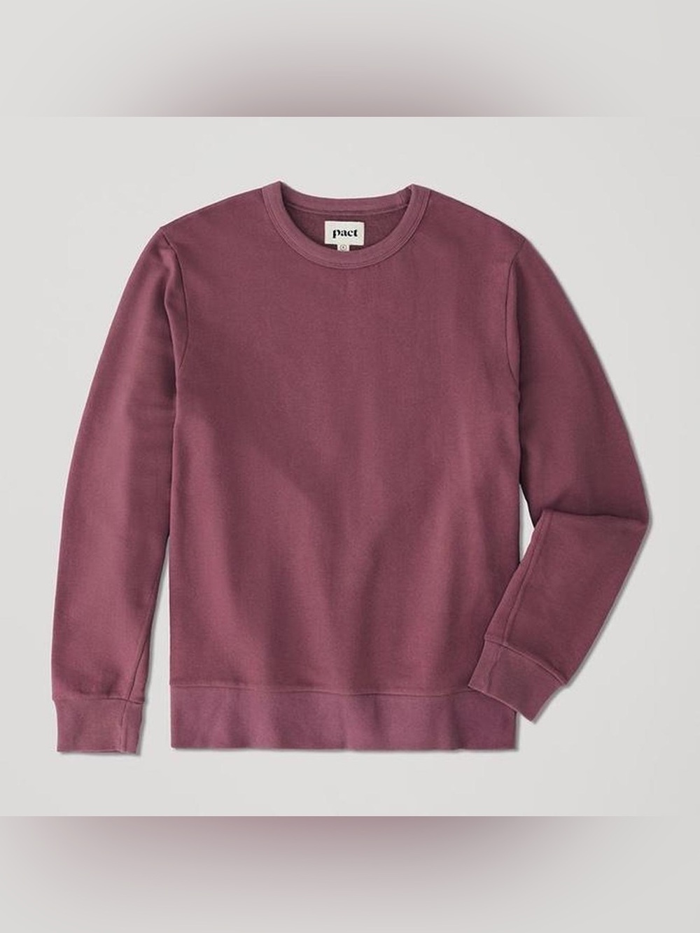 Pact Purple 100% Organic Cotton Sweatshirt Crew Neck Natural Fibers Size Medium